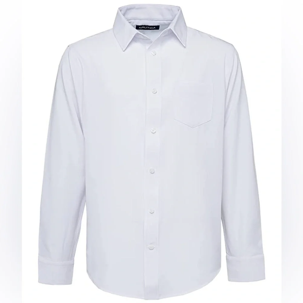 Nautica Boys 'XL 18-20 Synthetic Woven Long Sleeve Shirt boys Uniform Bottoms